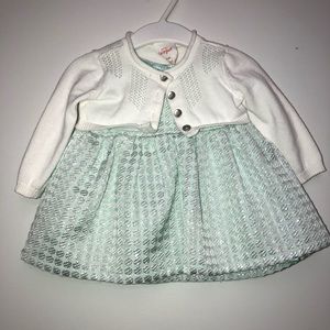 👶🏽Baby Girl Cat & Jack Mint Green Easter Dress